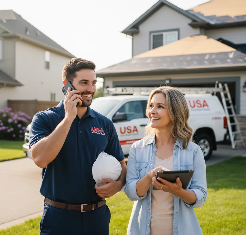 USA Roof Repair Experts customer support in Woodland